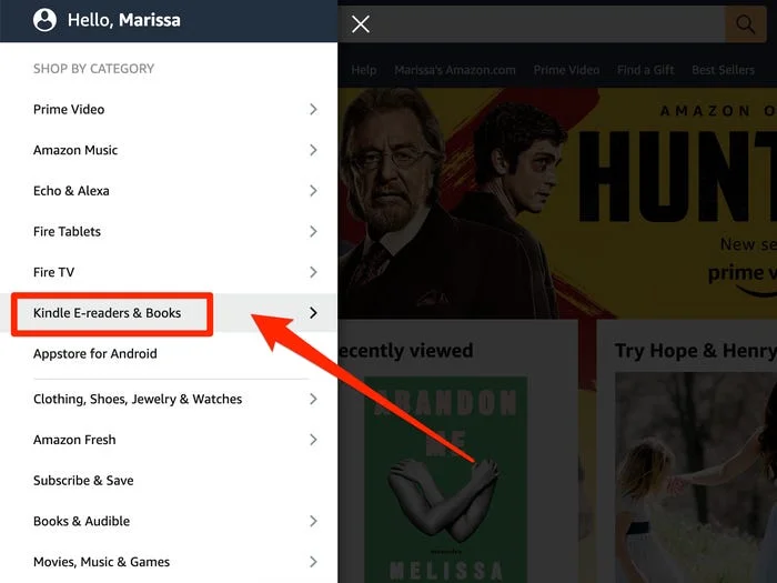 Kindle E-readers and books