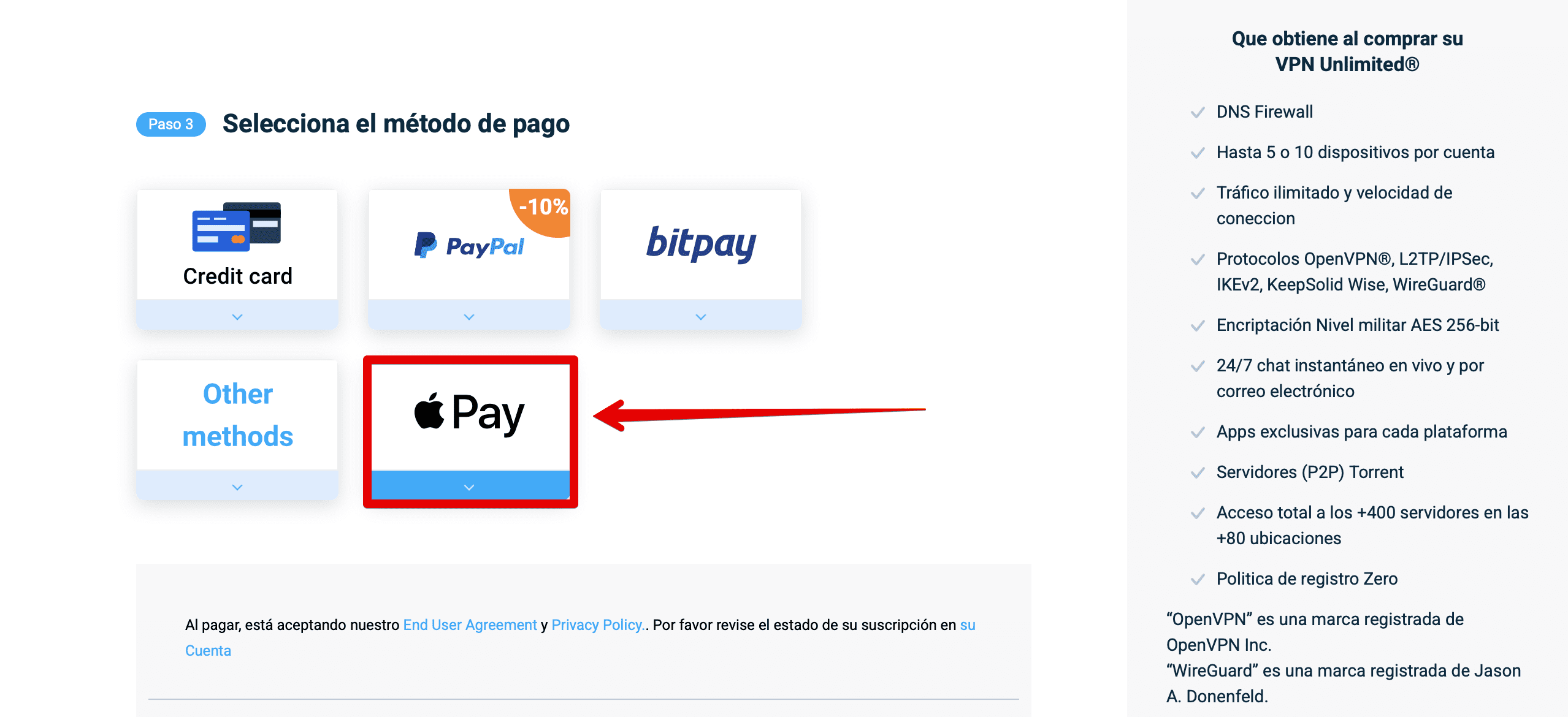 In step 3, you should select a payment method > click on the Apple Pay logo.
