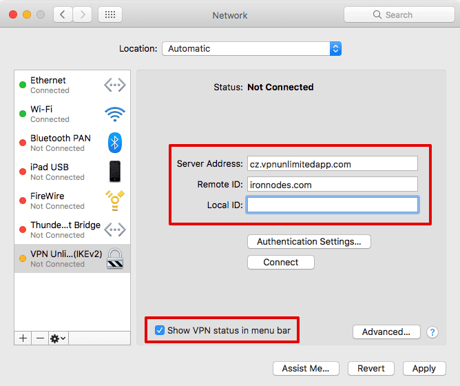 IKEv2 configuration guide for VPN Unlimited
